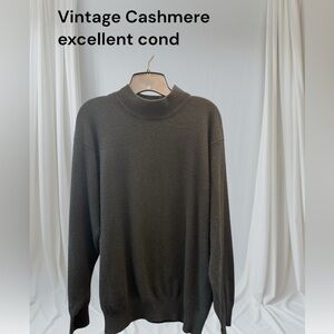 Vintage Cashmere Men's Brown Crewneck Sweater Size lg